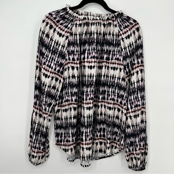 NWT Bella Dahl Lucy Raglan Sleeve Shirred Neck Top Rustic Stripe Large - Picture 4 of 11